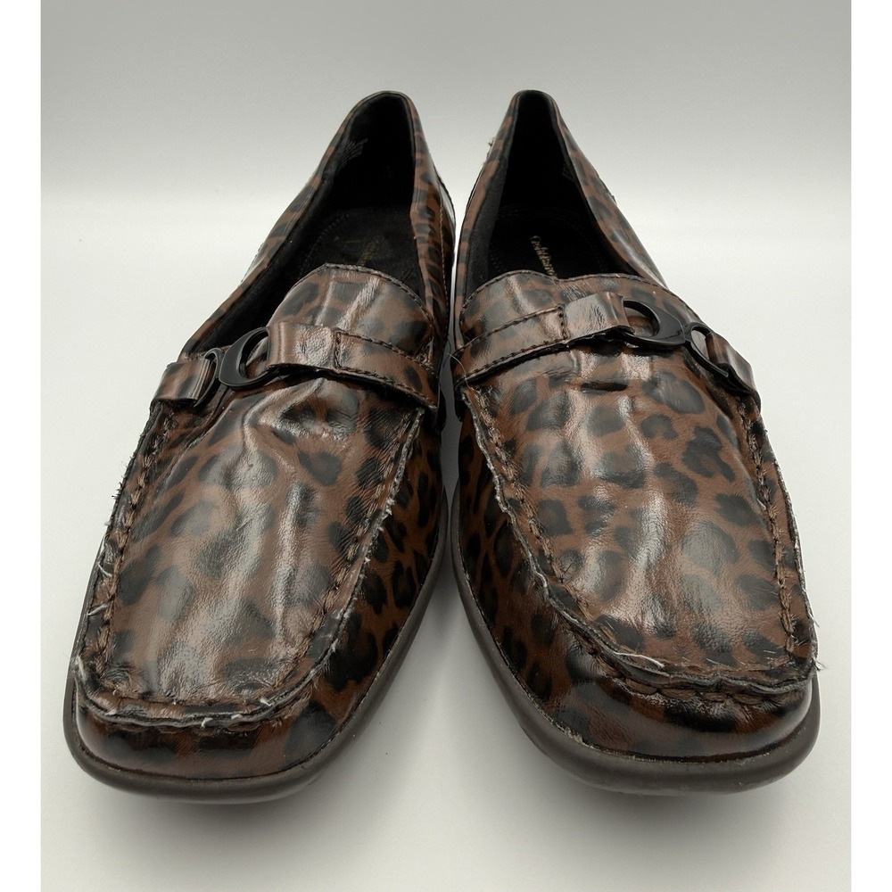 Croft & Barrow Women's Size 8M Leopard Print Loafers Slip On Comfort Flats